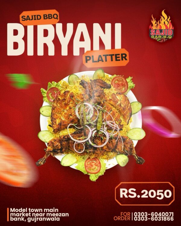 Biryani Platter with Chat Pata